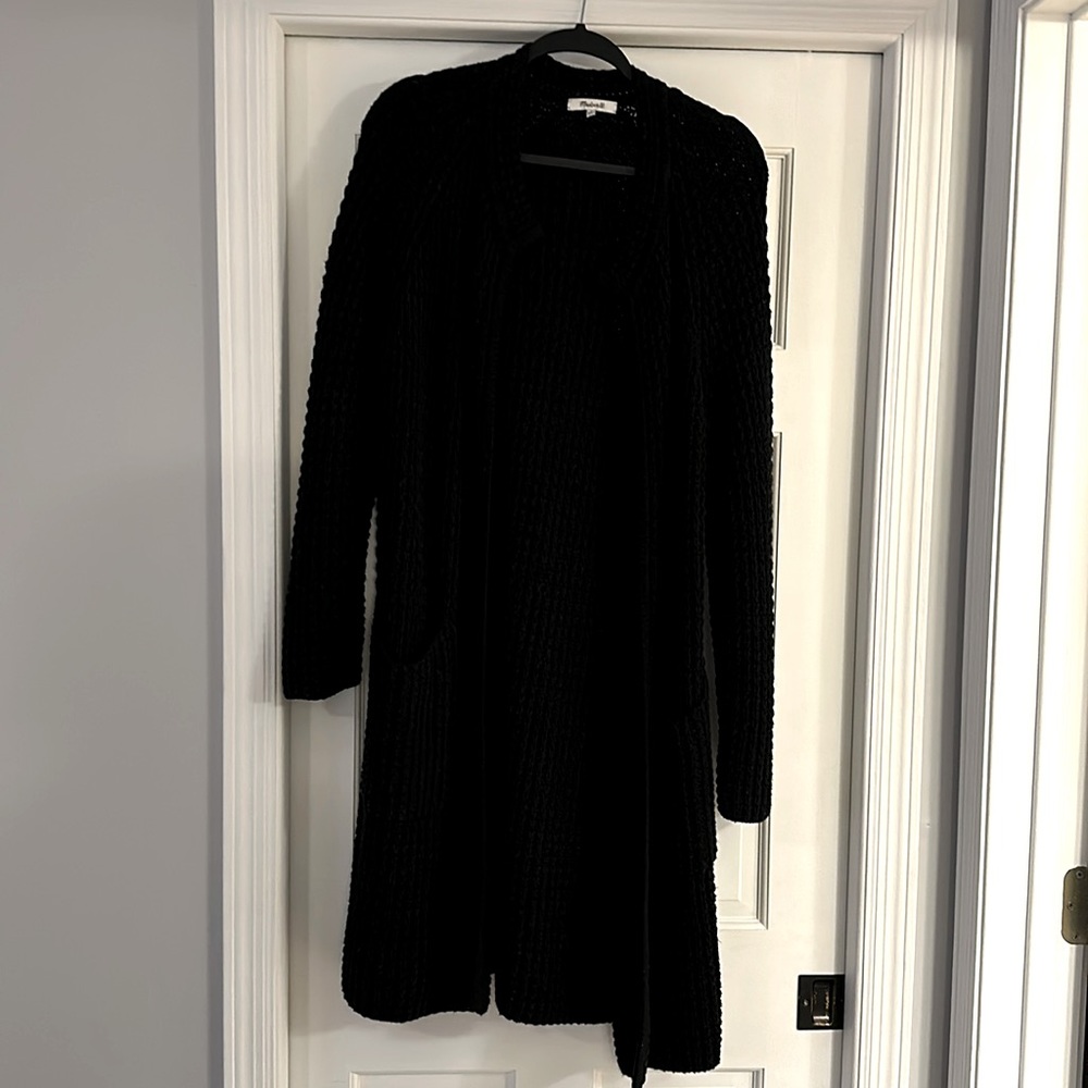 Madewell Size S Black Sweater Cardigan Duster